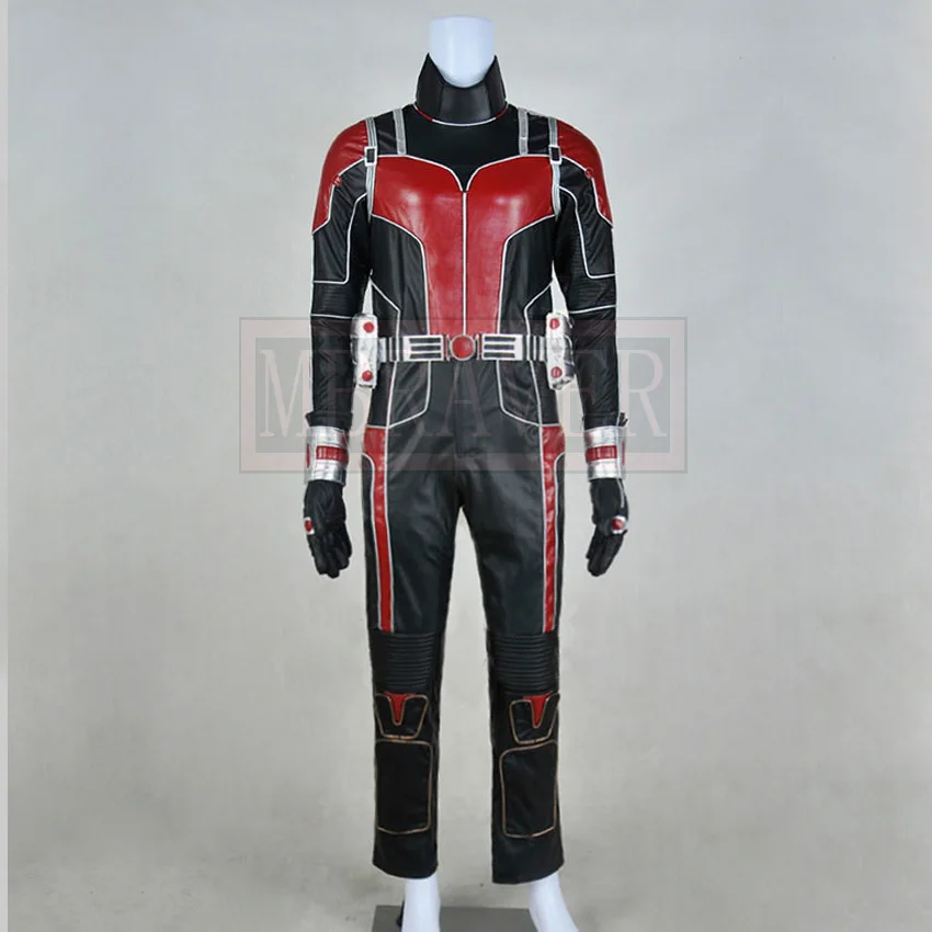 Movie Ant-Man Superhero Scott Lang Cosplay Costume  Ant Man Halloween Christmas Adult Men Black And Red Full Set