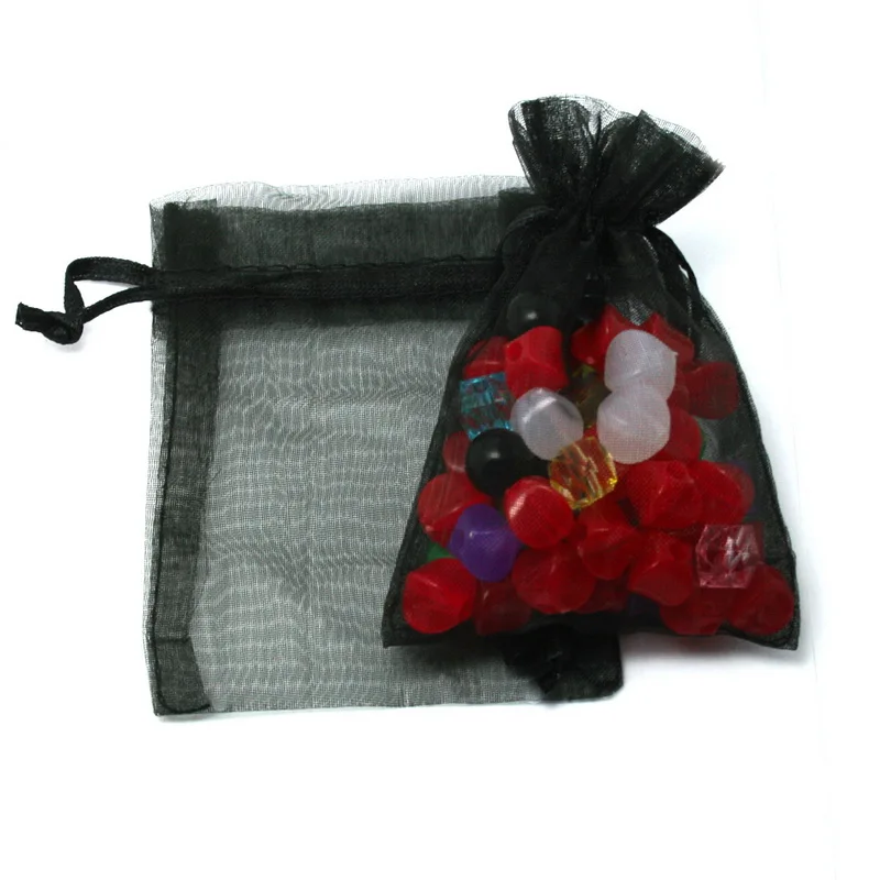 10pcs/bag 15x20/17x23/20x30cm Drawable Organza Jewelry Packaging Display Pouches Bags For DIY Gift Wedding Party Decoration