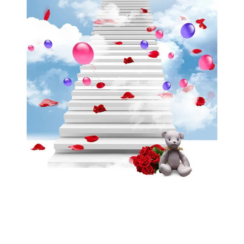 LIFE MAGIC BOX  Photo Backdrops Ladder Baby Shower Balloon  Background For The Photo S-2216