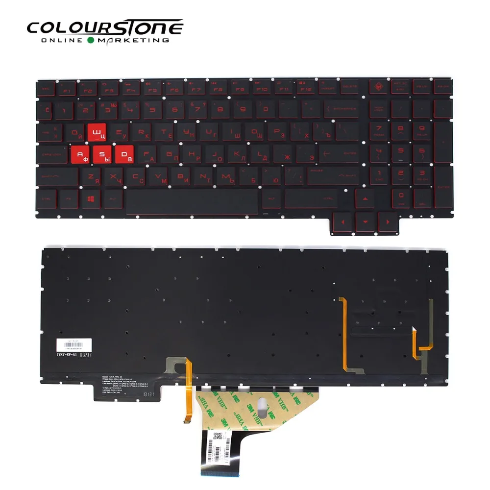 

15-CE Russian backlit keyboard for HP Omen 15-CE 15-CE010CA 15-CE020CA 15-CE030CA 15-CE051NR black no frame Laptop parts