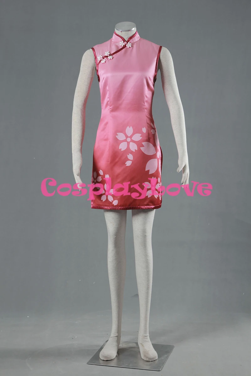 The Last Sakura Haruno 4 Generation Cosplay Costume Chinese Cheongsam Dress Custom Made Stock High Quality