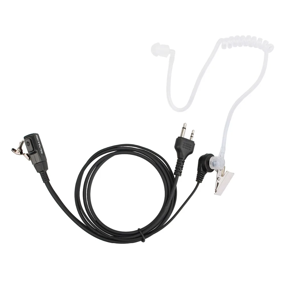 Retevis 2Pin Covert Acoustic Tube Earpiece PTT Microphone Headset For MIDLAND G6/G7/G8 GXT 450/650 LXT80/112 Walkie Talkie