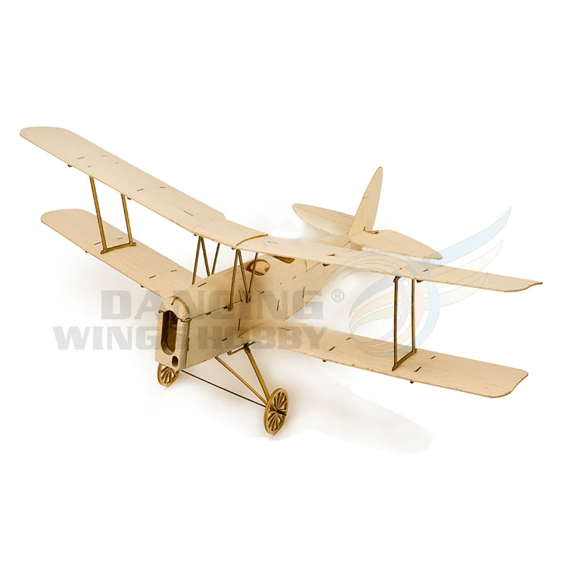 Balsawood RC Plane Mini Tiger Moth Training Airplane Model Ultra-micro Indoor Aircraft Brushed Version Kit solo K10