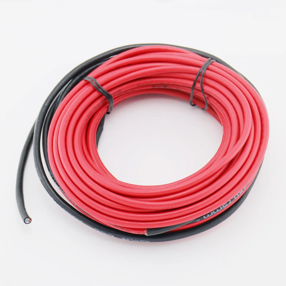 300W 16M Twin Conductor Preassemble Floor Heating Cables With Power Line For Bathroom Room, Wholesale-HC300D