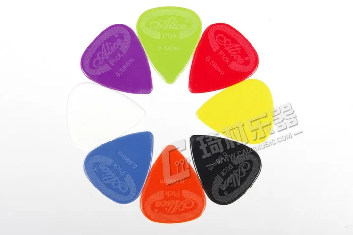 Alice Anti-slip Nylon Guitar Picks Plectrums, Gauge 0.58mm/0.71mm/0.81mm/0.96mm/1.20mm/1.50mm