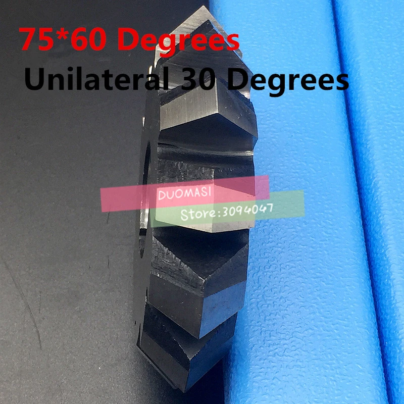 

75mm*60 degrees*27mm Inner hole Unilateral 30 degrees HSS-M2 Double Angle Milling cutter Free shipping