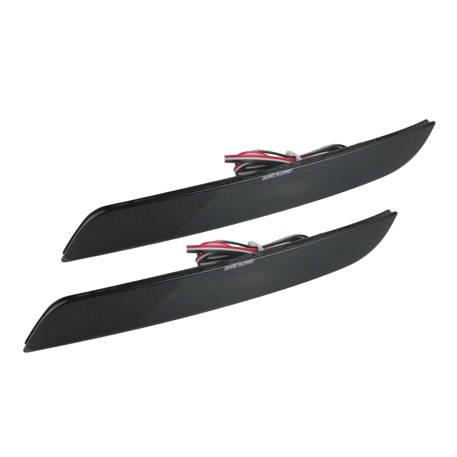 ANGRONG 1 Pair 2PCS Black Lens Rear Bumper Reflector LED Brake Tail Light For BMW F31 F32 F33 F34 F36