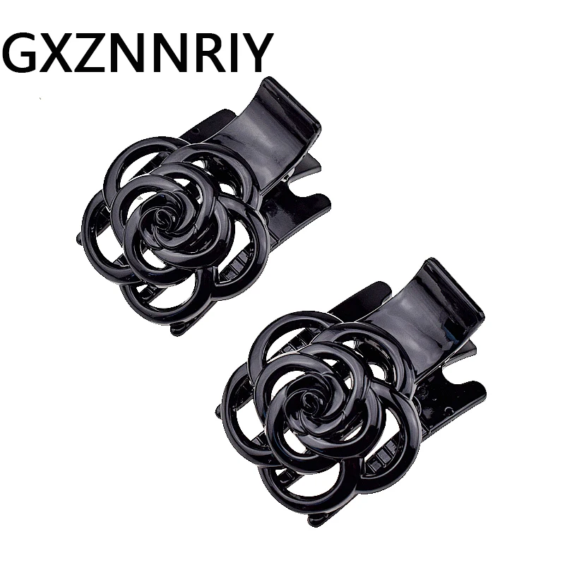 Black Rose Bloem Haarklauw Voor Vrouwen Accessoires Haarclips Koreaanse Fashion Klauwen Clip Haarspeldjes Krab Klem Hoofddeksels