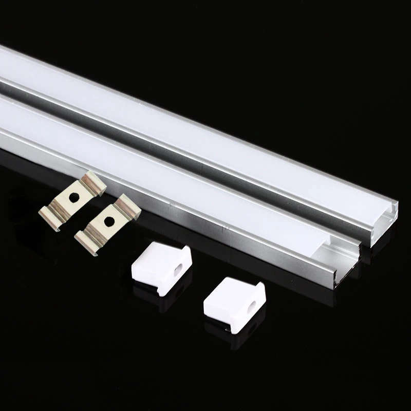 10-20 pcs DHL 1m LED Aluminum Profile for 5050 5730 LED Hard Bar LED Light Aluminum Case with Cover End Cover