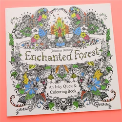 24 Pages Enchanted Forest English Edition Coloring Book for Children Adult Relieve Stress Kill Time Painting Drawing Book