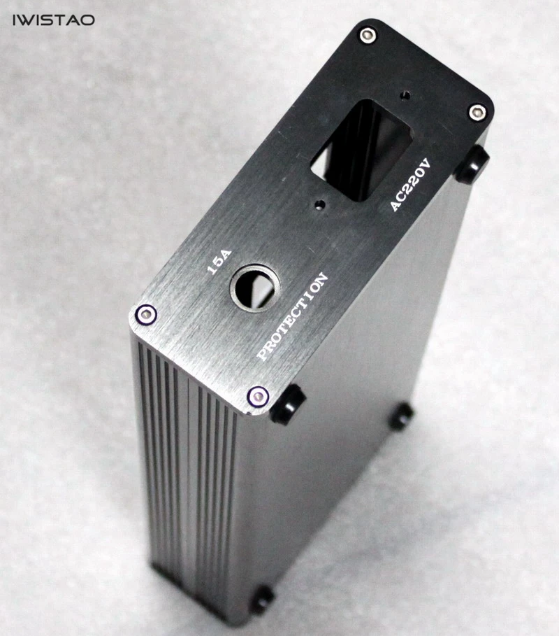 IWISTAO Điện Vỏ Dải Toàn Bộ Nhôm Nhà Ở 10 Địa Điểm cho Ổ Cắm L343 * W115 * H48mm Không Bao Gồm Phụ Kiện Màu Đen TỰ LÀM