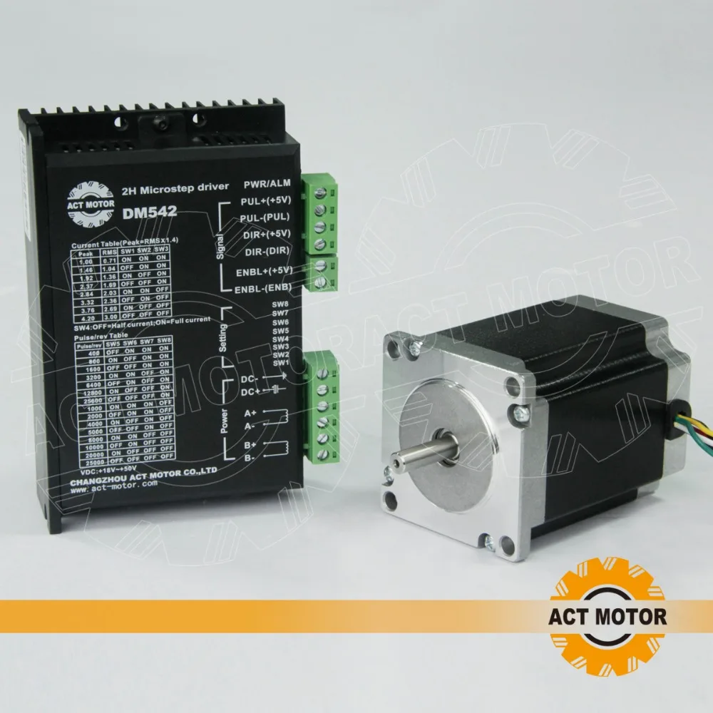 

Free ship from Germany!1PC Nema23 Stepper Motor 23HS8430B21 Dual Shaft 4Lead 270oz-in 76mm 3A+1PC Driver DM542 4.2A 50V 128Micro