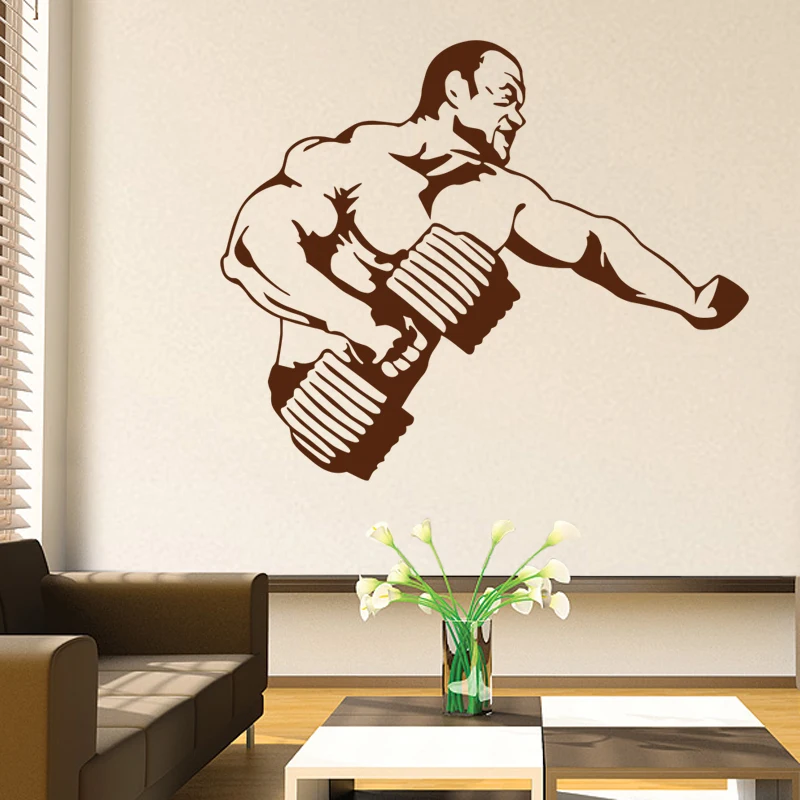 Gym Sticker Fitness Decal Body-building Posters Vinyl Wall Decals Pegatina Quadro Parede Decor Mural Gym Sticker JSL004