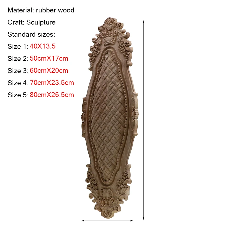 RUNBAZEF Door Heart Oak Wood Applique Carved Corner Vintage Home Decoration Maison Accessories Door Wall Furniture Decor Decal