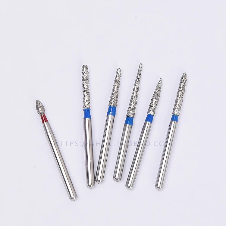 24Pcs/set FG1.6 Dental Diamond Burs Set For Porcelain Shouldered Abutment Polishing Lab Equipment For High Speed Handpiece tool