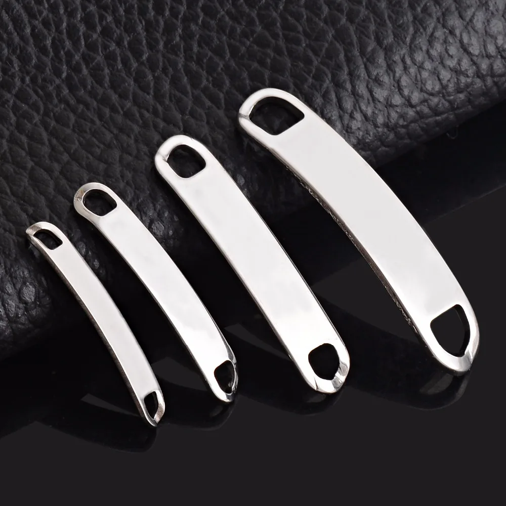 10pcs Blank Bar Connector Silver Gold Colour Stainless Steel DIY Bracelet Necklaces Jewelry Makings Tag Findings