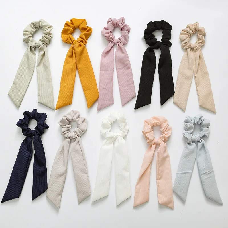 

Women Hair Scarf Bowknot Streamers Scrunchie Ponytail Holder Summer Headbands Elastic Hair Bows Rope Hair Bands Hair Accessories