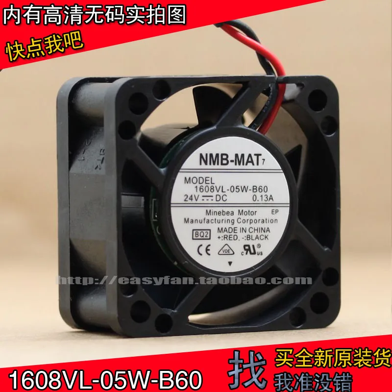 

NEW NMB-MAT NMB 1608VL-05W-B60 24V 0.13A 4CM cooling fan