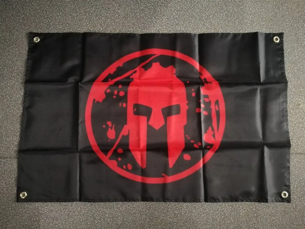 Nylon sześć kolorów czerwony niebieski zielony czarny pomarańczowy spartan race Flag do dekoracji