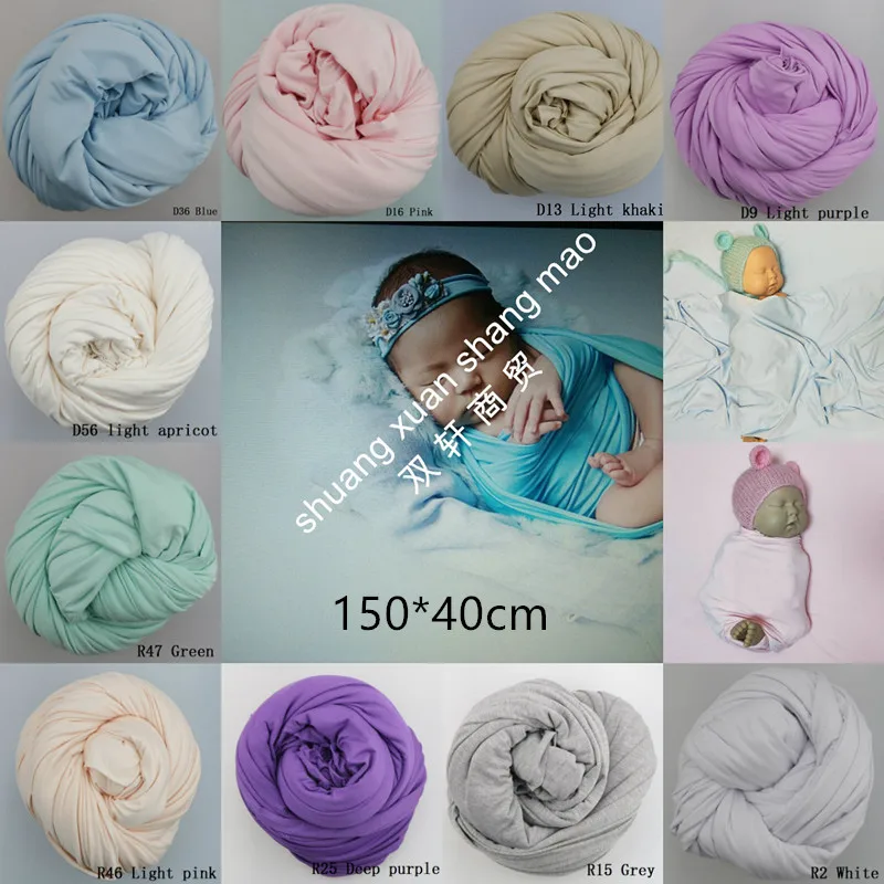 

150 * 40cm knit Stretch envelopes newborn baby photography background newborn blanket accessories photography fabric