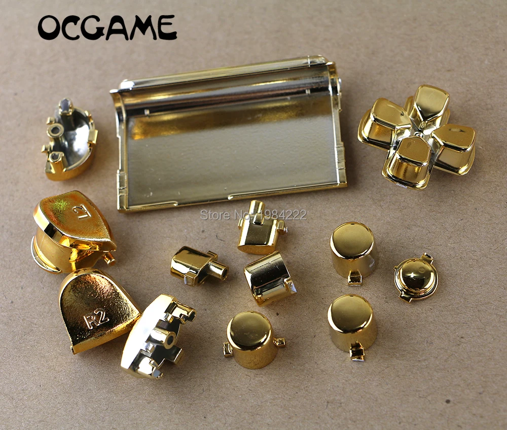 OCGAME 2 مجموعات/وحدة أزرار كاملة Mod مجموعة كروم ل بلاي ستيشن 4 PS4 تحكم المقود لعبة فيديو 8 ألوان