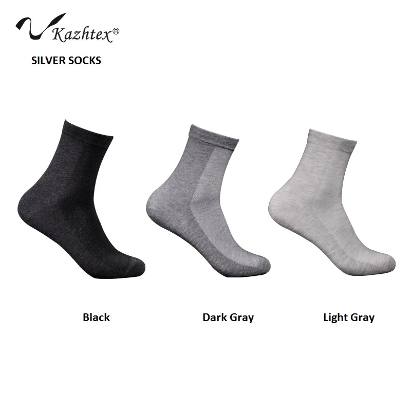 Men\'s Antibacterial Deodorization Socks, Silver Fiber Dress Socks, Business Socks for CEO and Elite, Top Quality, C420232