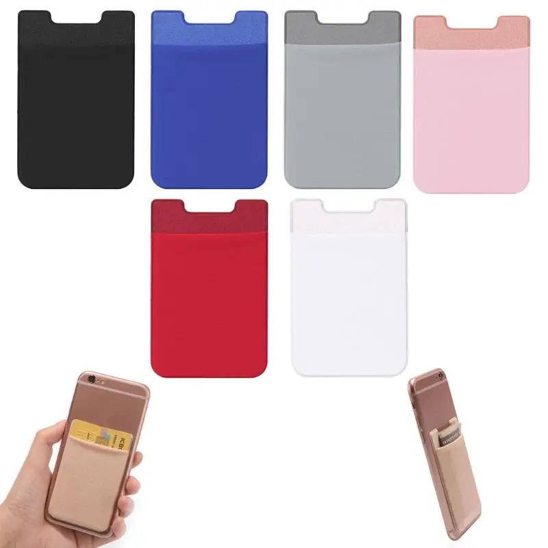 THINKTHENDO New Hot Mobile Phone Back Cards Holder Wallet Credit ID Card Pocket Adhesive Sticker