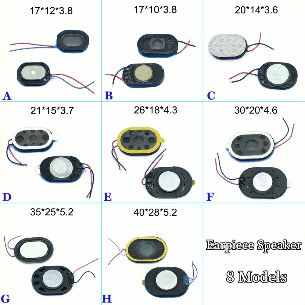 JCD Round LoudSpeaker Buzzer Ringer Earpiece Speaker With Flex Cable Repair Part For Phone ETC 18*10*3.8/24*15*3.7mm