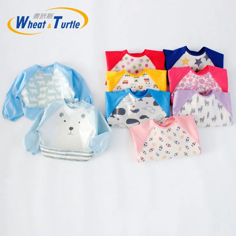 

Mother Kids Baby Clothing Accessories Bibs Burp Cloth Unisex Infant Cloths Long Sleeve Waterproof Feeding Scarf