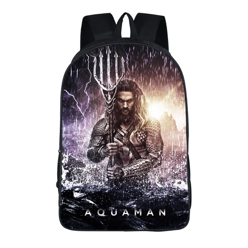 Aquaman-mochila de superhéroe para portátil, morral para adolescentes, mochilas escolares, mochila de viaje informal, bolsa para libros para