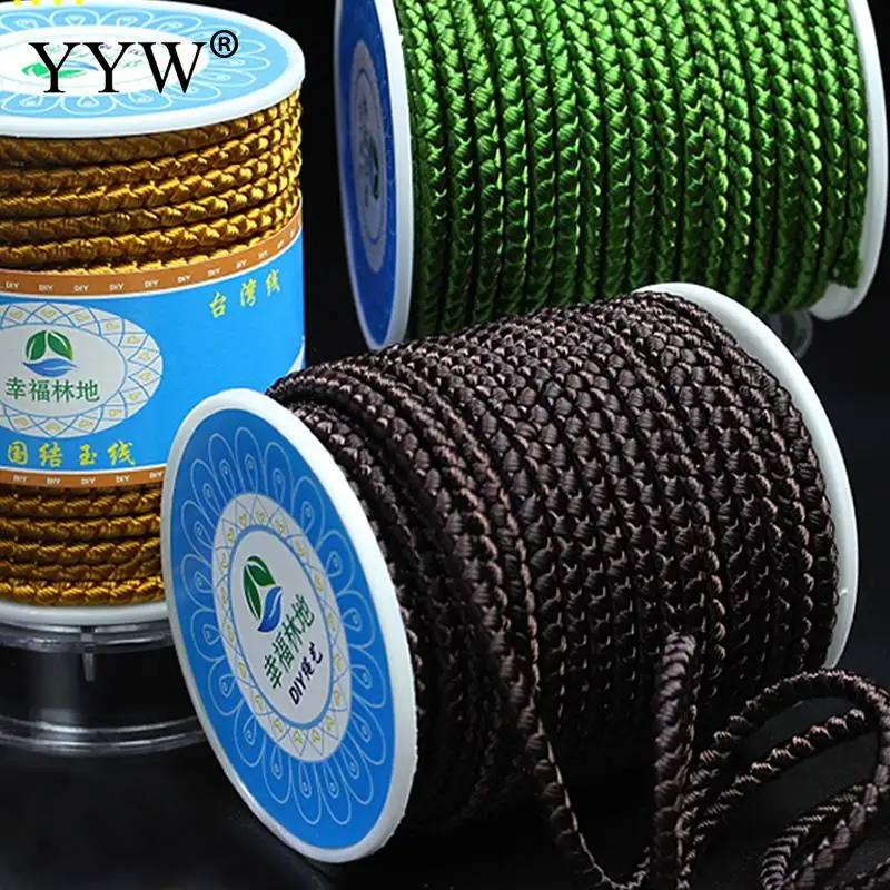 

YYW 12m/Spool Jewelry Making Accessories 3mm Cotton Cord Nylon Cord Thread String Diy Tassels Beading European Braided Bracelet