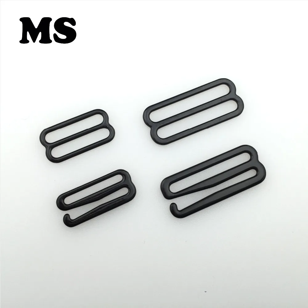 

50 sets/lot 20mm/30mm nylon coated metal bra hooks & slider bra DIY Accessories