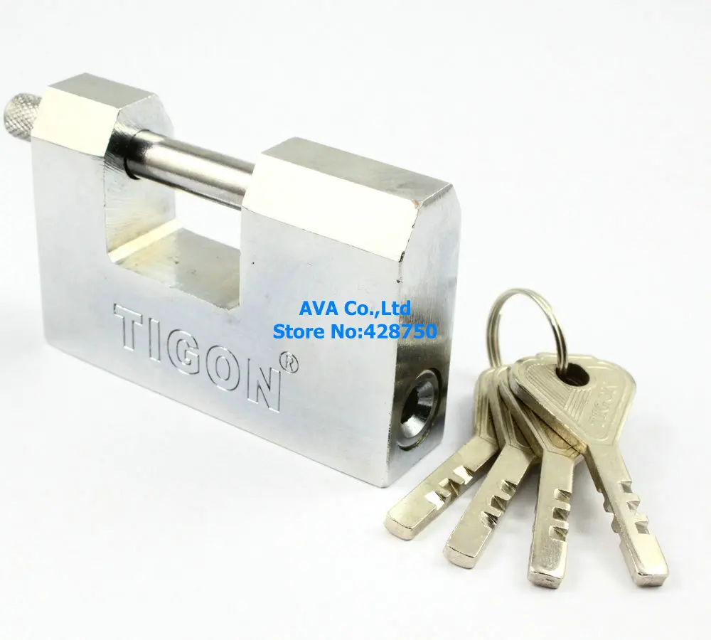 

Warehouse Door 80mm Security Lock Padlock w 4 Pcs Keys