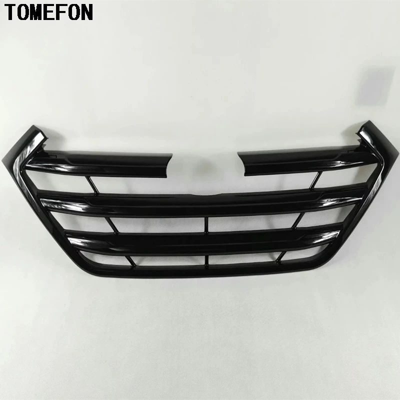 

For Hyundai Tucson 2016 2017 ABS Front Center Racing Grille Cover Frame Grille Cover Front Engine Hood Sticker Trim 1piece