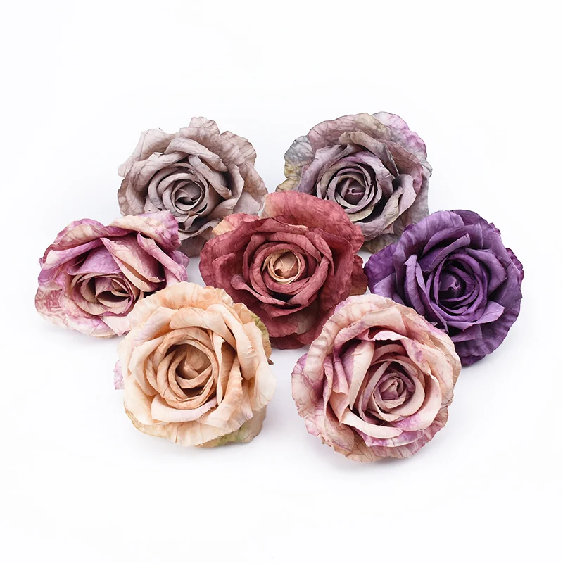 10CM European Roses Head Home Party Decoration Wedding Bridal Accessories Clearance Scrapbooking Flower Wall Artificial Flowers