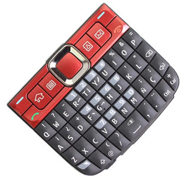 Black/White/Blue/Red 100% New Ymitn Housing Cover Case Keyboards Keypads For Nokia E63