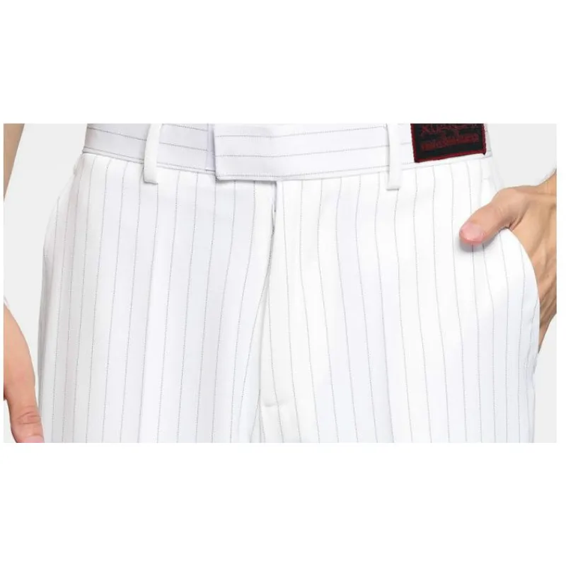 Latin Dance Pants Male White Plus Size Dancing Pants Fabric Men Ballroom Stage Modern Chacha Waltz Trousers Dancing Wwear B-6973