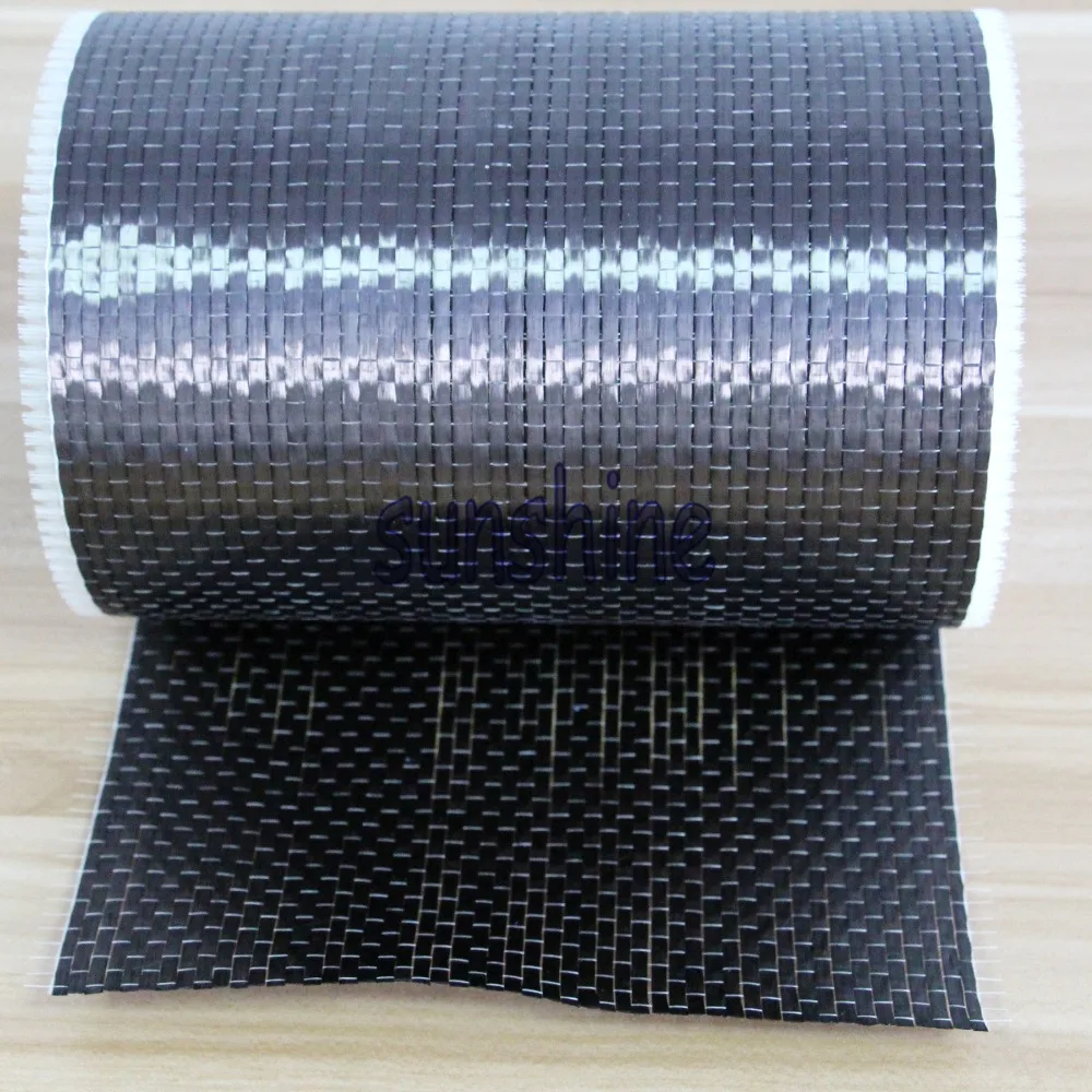 12K UD Carbon Fiber Cloth 200GSM 20cm Width Unidirection Carbon Fiber Fabric Bridge Repair Building Construction Reforcement