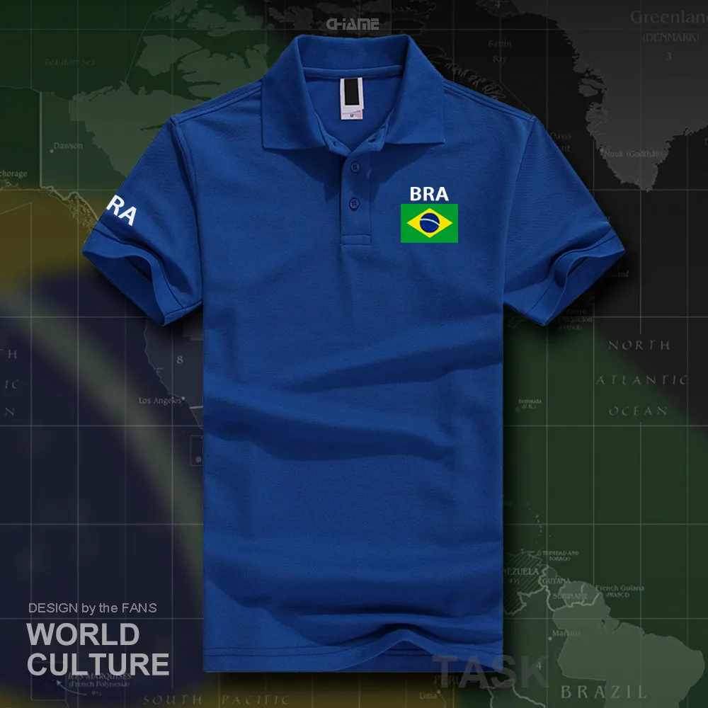 Brazil polo shirts men short sleeve white brands printed for country 2017 cotton nation team flag new brasil BRA Brazilian gyms