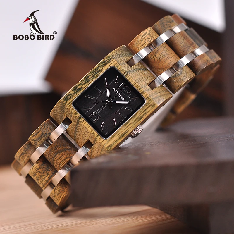 

Relogio Feminino BOBO BIRD 25mm Women Watches Wooden Timepieces Luxury Brand Top Custom Girl Gifts in wood Box Drop Shipping