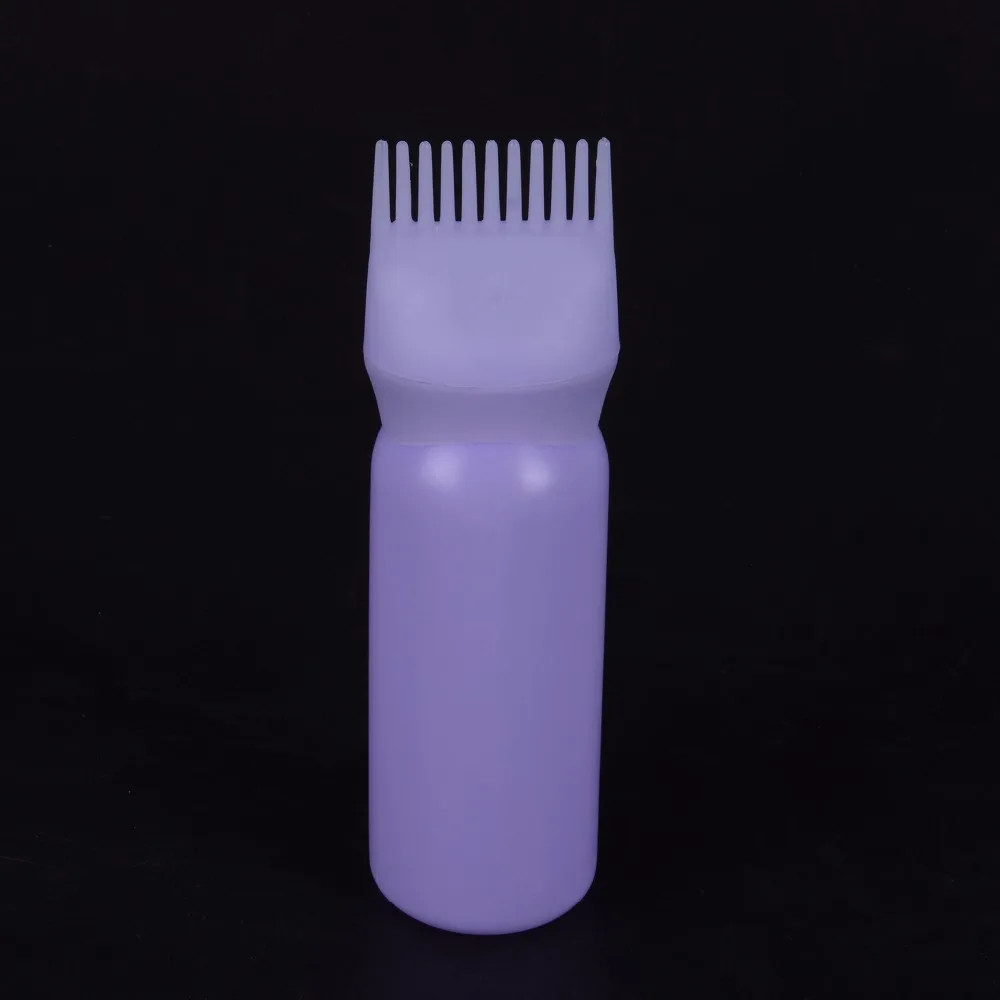 120ml włosy z tworzyw sztucznych Dye napełnianie butelki aplikator z podziałką szczotka grzebień zestaw dozujący farbowanie włosów jak w salonie Styling Tools