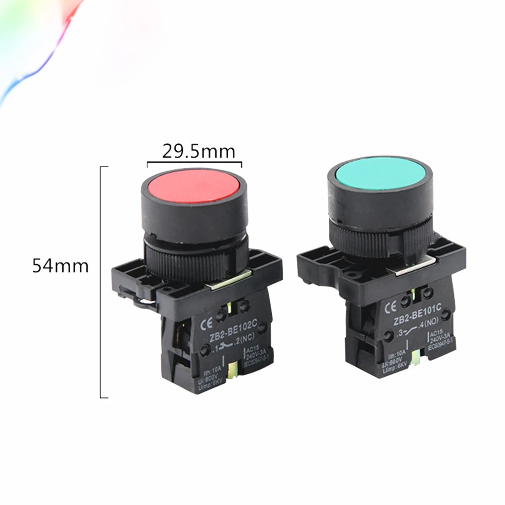 Self reset button switch 22mm start stop button  XB2 flat touch switch button