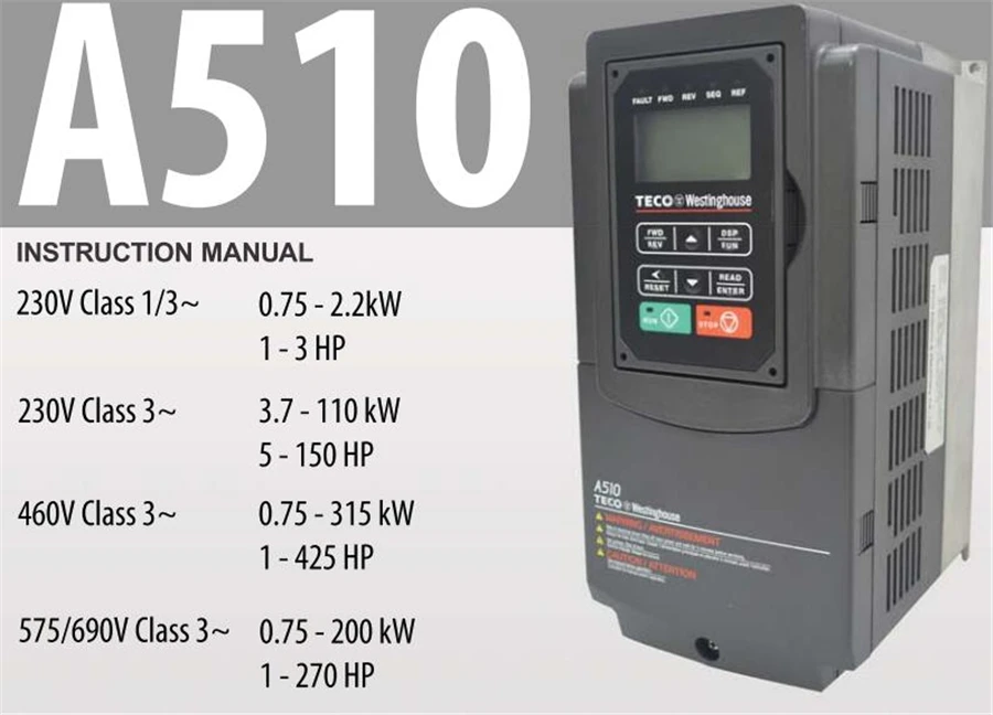 TECO 11KW 15HP 400Hz VFD 3Ph 380В A510 компрессоры перфоратор 1 год гарантии