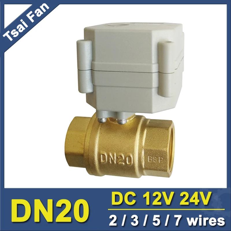 

3/4'' Brass Electric Water Valve DC12V 2 Way DN20 Full Port BSP/NPT Motorized ball Valve With Position Indicator CE IP67