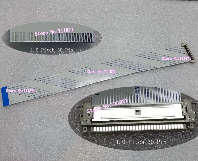 300mm 1.0 passo tipo b 30p espaçamento de cabo plano flexível 1.0mm reverso 30pin fita macia linha ffc 1.0mm 30p a 30 pinos cabo ffc