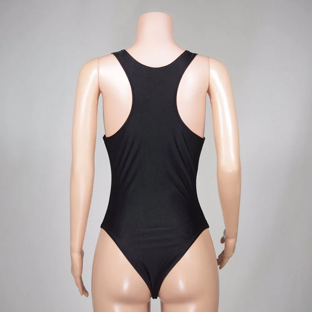 BKLD body ajustado sin mangas para mujer, pelele Sexy con cuello en V, mono informal con cremallera para playa