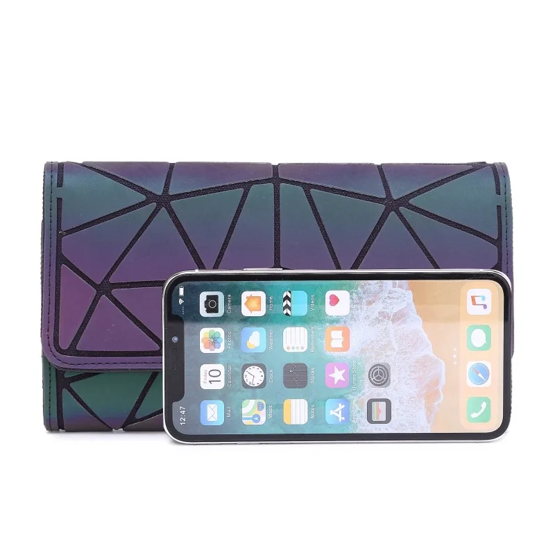 Purse  bag Geometric Wallet women's Long Clutch Wallets Money Bag Three Folds Wallet Ladies Card Holder carteira portfel