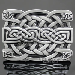 Celtic İrlanda Trinity çapraz düğüm Metal serin kemer tokaları adam moda toka Cowboys Cowgirls toka Acessories 4cm kemer kadar Fit