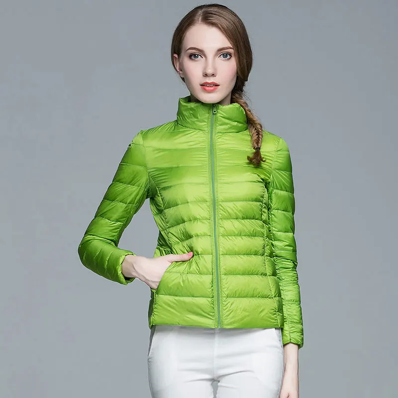 NewBang Brand Women\'s Down Jacket Ultra Light Down Jacket Women Stand Collar Regular Portable Lightweight Women\'s Windproof