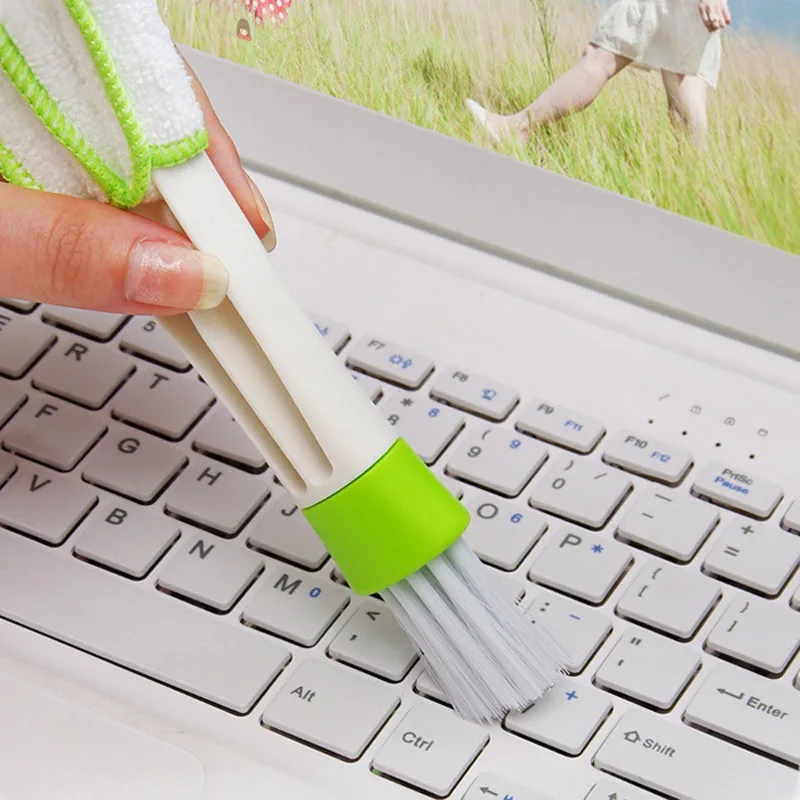 Portable Double Ended Car Air Vent Slit Cleaner Brush Dusting Blinds Keyboard Cleaning Brushes Cleaning  Car Accessories